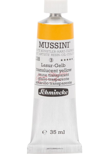 Mussini Yağlı Boya 35ml. Seri 3 N:238 Translucent Yellow