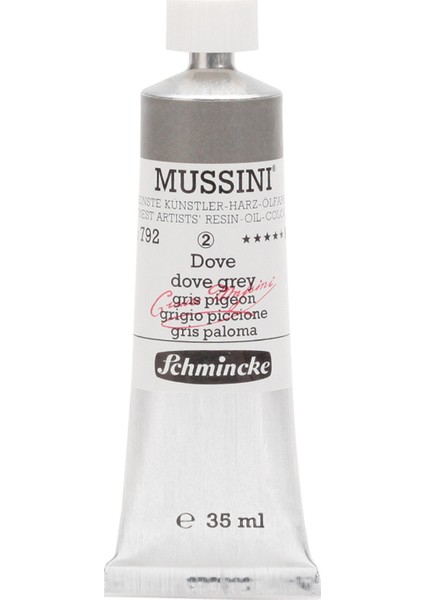 Mussini Yağlı Boya 35ml. Seri 2 N:792 Dove Grey