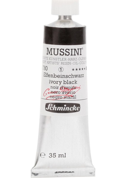 Mussini Yağlı Boya 35ml. Seri 1 N:780 Ivory Black