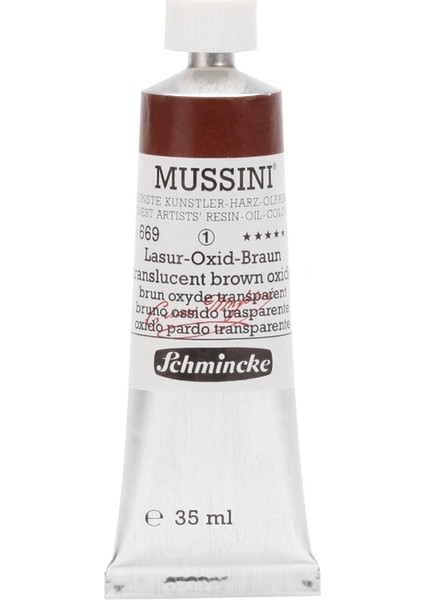 Mussini Yağlı Boya 35ml. Seri 1 N:669 Translucent Brown Oxide