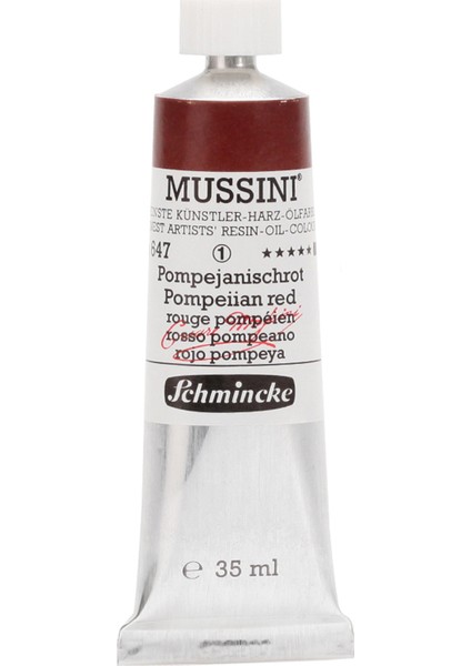 Mussini Yağlı Boya 35ml. Seri 1 N:647 Pompeiian Red