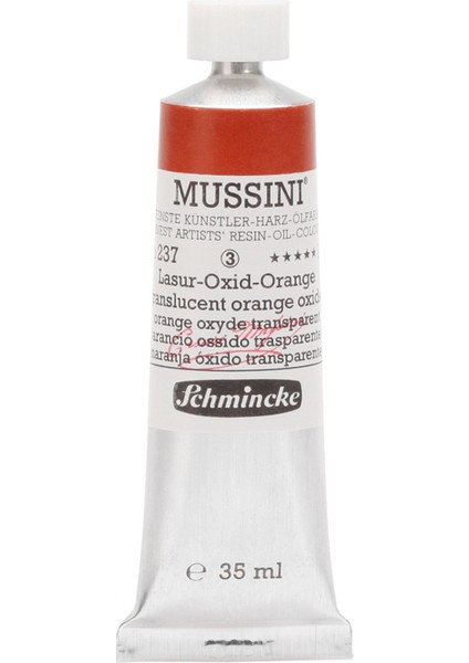 Mussini Yağlı Boya 35Ml. Seri 3 N:237 Translucent Orange Oxide