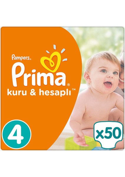 Bebek Bezi Kuru ve Hesaplı 4 Beden 50 Adet Maxi Mega Paket