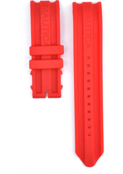 Ztd Strap Nautica A16602G 22Mm Kırmızı Silikon Saat Kordonu Ntc122