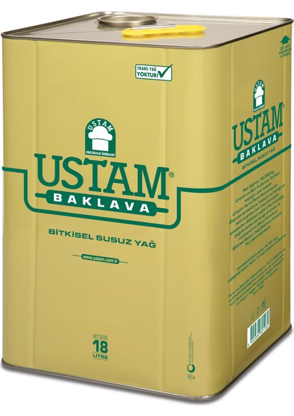 Ustam Baklava Bitkisel Susuz Yağı 18 Lt