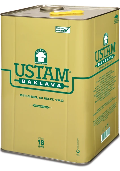 Ustam Baklava Bitkisel Susuz Yağı 18 Lt 