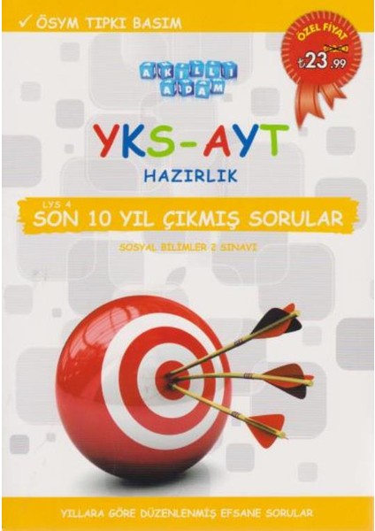 Akıllı Adam Yks-Ayt Sosyal Bilimler 2 Son 10 Yıl Çıkmış Sorular