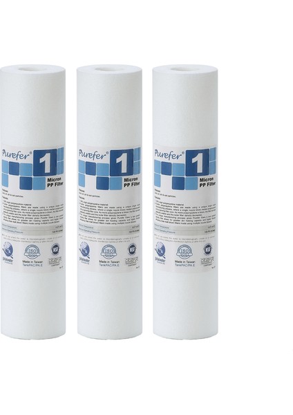 Global Water Solutions Kum ve Tortu Filtresi / 1 mikron (3 Adet)