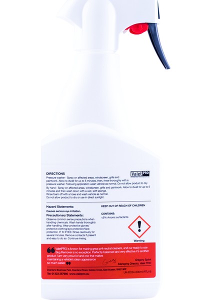 Valet Pro Bug Remover Böcek Temizleme Sprey 500ml.