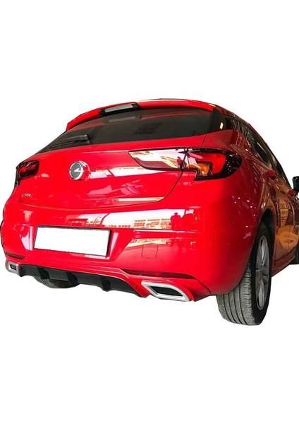 Opel Astra K 2016 Sonrası Egzoz Görünümlü Difüzör (Plastik)