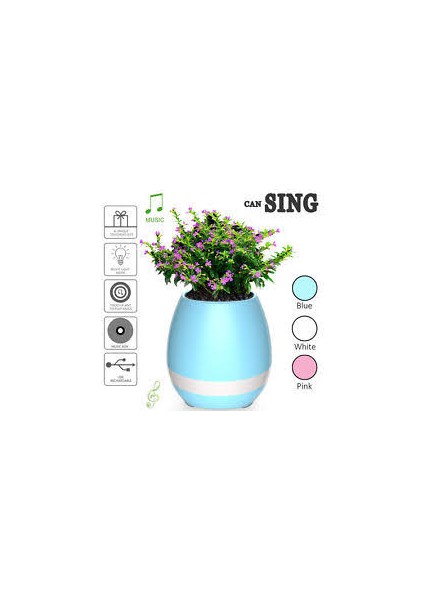 Music Flower Pot Mavi
