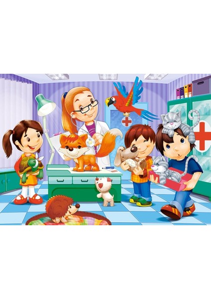 60 Parça Veteriner Çocuk Puzzle