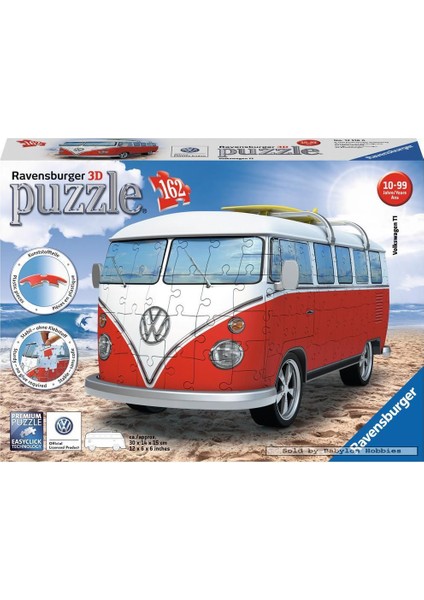 162 Parça 3 Boyutlu VW Bus Plastik Puzzle