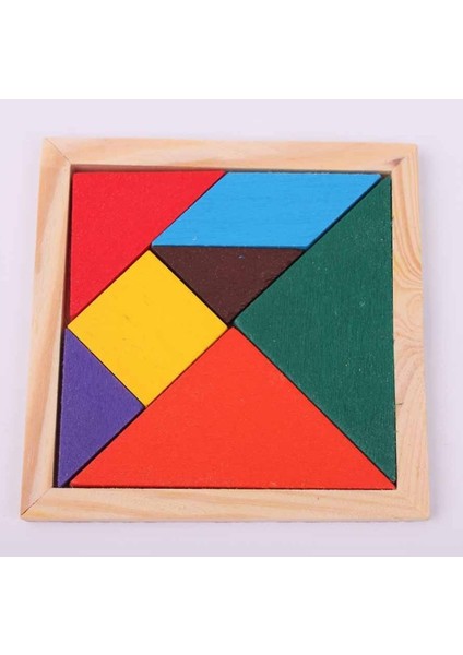 Ahşap Renkli Tangram