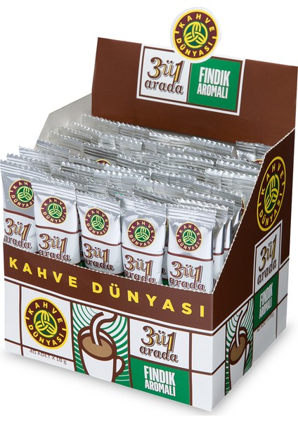 3'Ü 1 Arada Fındık Aromalı 320Li Eko Paket