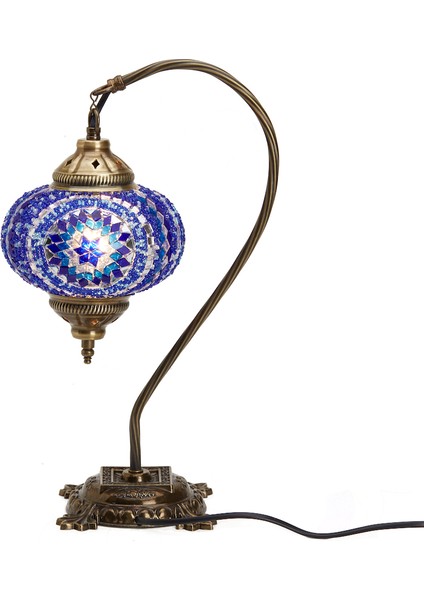 Masaüstü Mozaik Çalışma Masası Abajur Gece Lambası Dekor Lamba