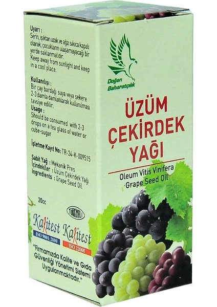 Üzüm Çekirdeği Yağı 20 Cc fırsatları