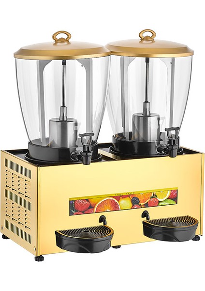 Elegance Çiftli Şerbet ve Ayran Soğutucu 17+17 lt (Gold) - ST29