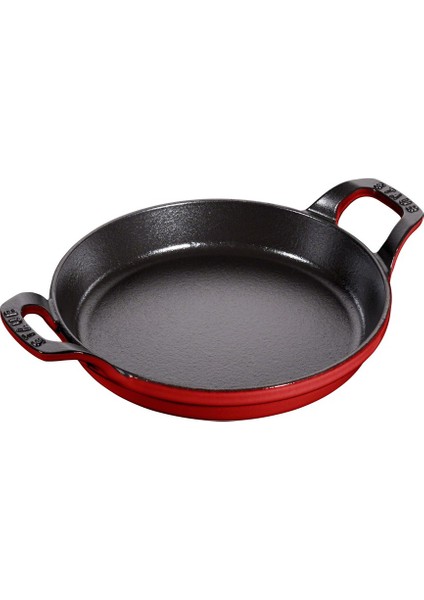 405098950 Döküm Yuvarlak Sahan Kırmızı 20 cm