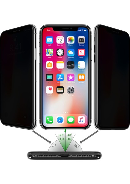Apple iPhone X Privacy Ekran Koruyucu