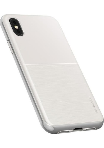 VRS iPhone X High Pro Shield Kılıf White with Silver