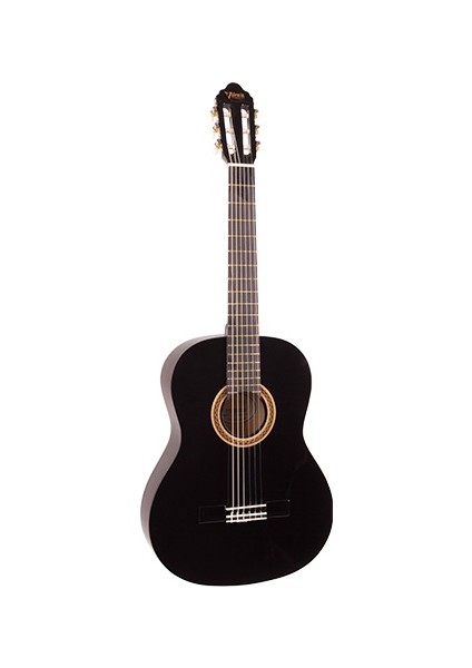 VC104TBK Siyah Klasik Gitar 4/4 (Sap Çelik+Kılıf)