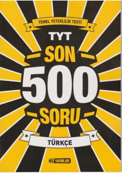 Hız Yayınları TYT Türkçe Soru Bankası - Son 500