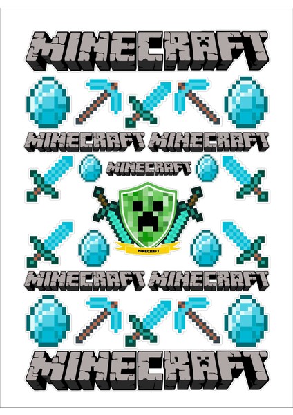 Minecraft Sticker Seti