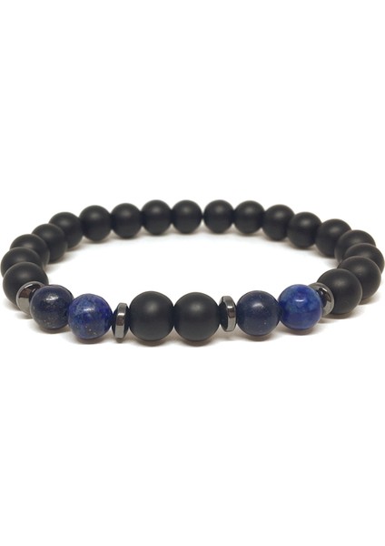 Lapis Lazuli ve Mat Oniks Taşlı Bileklik fiyatları