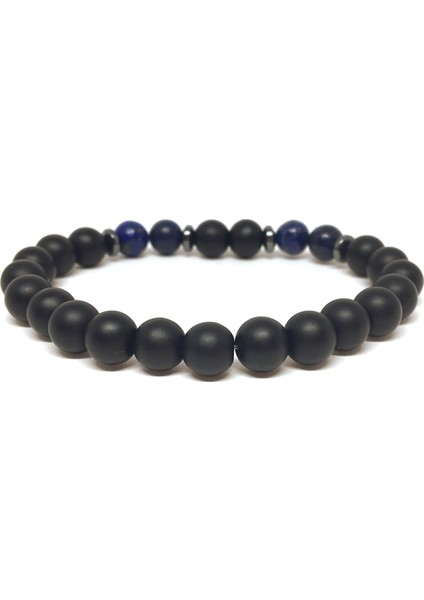 Lapis Lazuli ve Mat Oniks Taşlı Bileklik modelleri