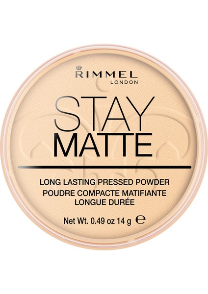 Stay Matte Pressed Powder Pudra 001-TRANSPARENT