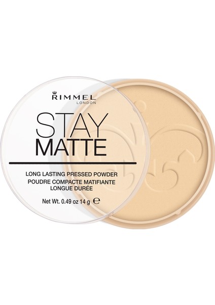 Stay Matte Pressed Powder Pudra 001-TRANSPARENT
