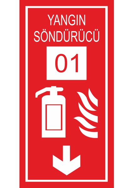 Yangın Södürücü 25 X 35 Cm Uyarı Levhası