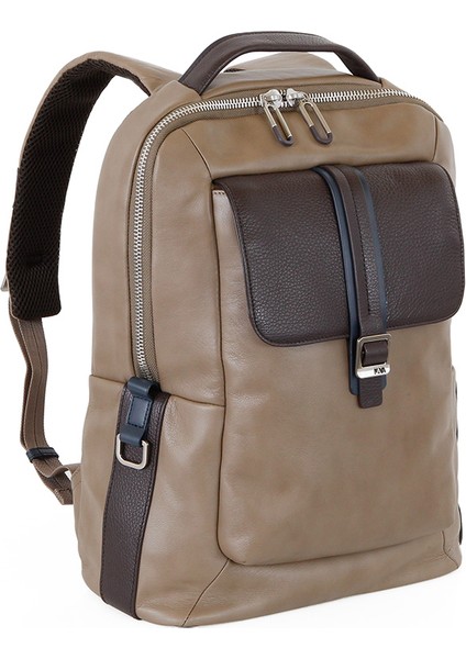 Cl070Ta Courier Deri Sırt Çantası Kahve
