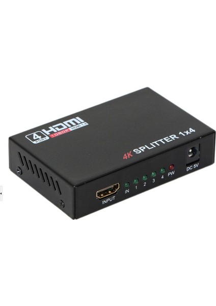 4K Ultra HD 2160p ve Full HD 1080p Destekli 1 Giriş 4 Çıkış HDMI v1.4 Destekli Adaptörlü HDMI Splitter 4 Adet TV Projeksiyon Görüntü Çoklayıcı HDMI Çoğaltıcı Splitter (4Kx2K-4KHD104)