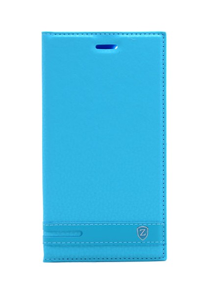 Case 4U Samsung Galaxy J2 Pro 2018 Kapaklı Kılıf Gizli Mıknatıslı Mavi