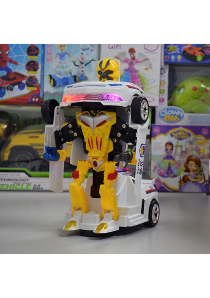 Powerhob Oyuncak Robot Polis Arabası 30 Cm