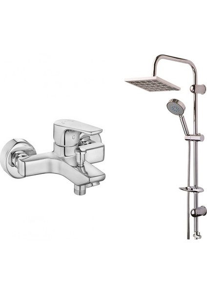 Eca Niobe Banyo Bataryası + Modamix Moskow Tepe Duş Seti