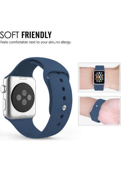 Apple Watch Uyumlu Series 3 42mm Silikon Kordon