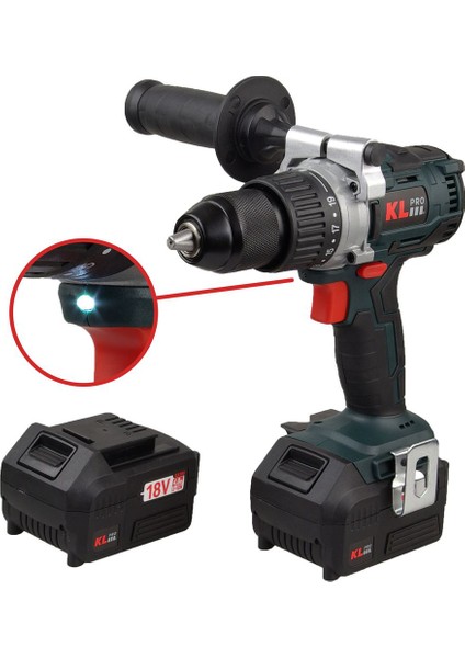 KL Pro  Klnm1840B 18Volt/4.0Ah Li-İon Çift Akülü Kömürsüz Profesyonel Vidalama