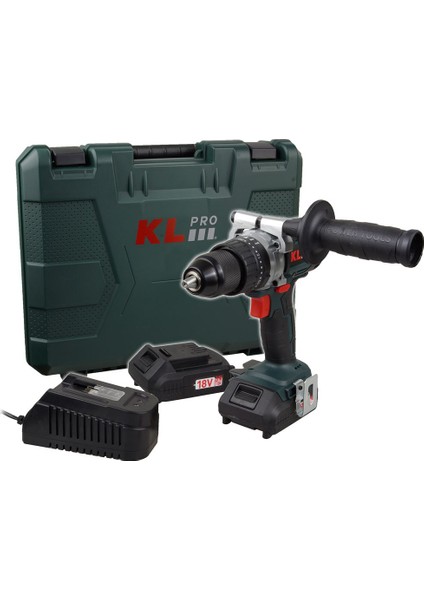 KL Pro  Kldm1820B 18Volt/2.0Ah Li-İon Çift Akülü Kömürsüz Profesyonel Darbeli Matkap