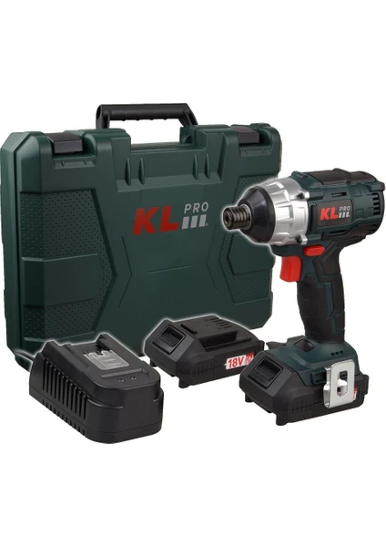 KL Pro  Kldv1820B 18Volt/2.0Ah Li-İon Çift Akülü Kömürsüz Profesyonel Darbeli Tornavida