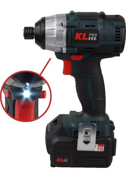 KL Pro  Klss1840B 18Volt/4.0Ah Li-İon Çift Akülü Kömürsüz Profesyonel Somun Sıkma