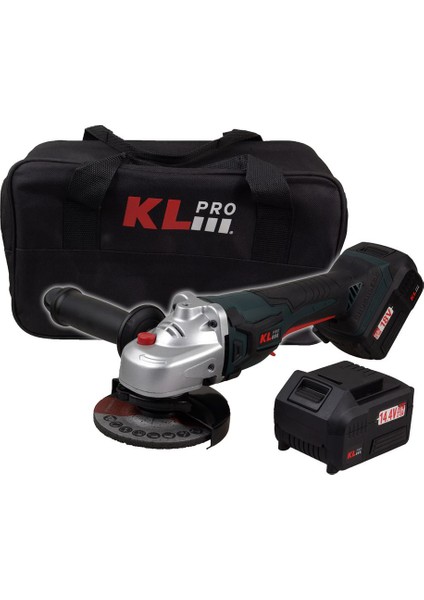 KL Pro  Klat1840B 18 Volt/4.0Ah Li-Ion 115Mm Kömürsüz Profesyonel Avuç Taşlama