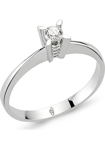 18 Ayar Altın 0.30 Ct Pırlanta Tektaş Yüzük Rm30031