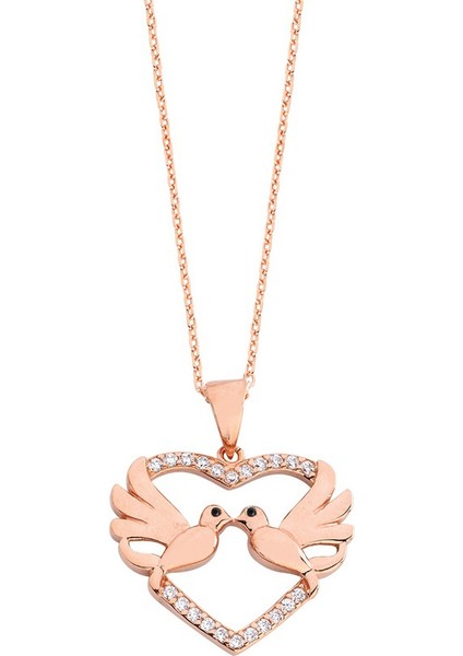 İkimiz İçin Rose Gümüş Kolye - GMS43