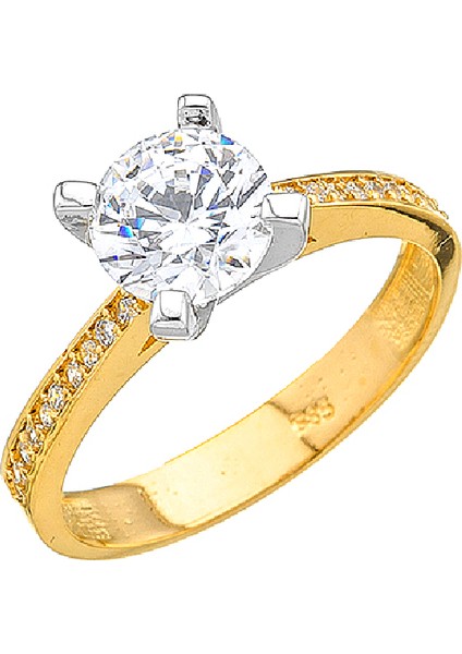 14 Ayar Altın Tektaş Yüzük E329