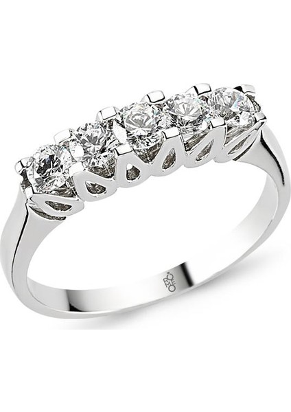 18 Ayar Altın 0.80 Ct Pırlanta Beştaş Yüzük Rmy516