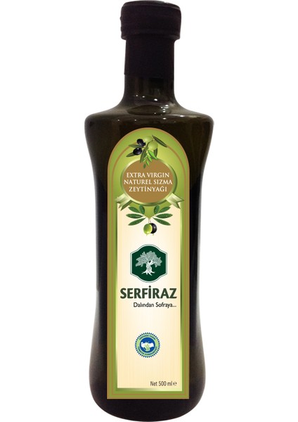 Serfiraz Ekstra Virgin,Soğuk Sıkım Organik Sertifikalı Zeytinyağı 500 ML.