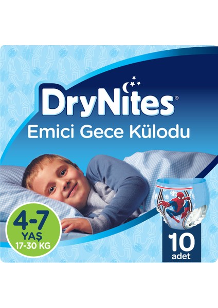 Huggies DryNites Erkek Emici Gece Külodu 4-7 Yaş 10 Adet